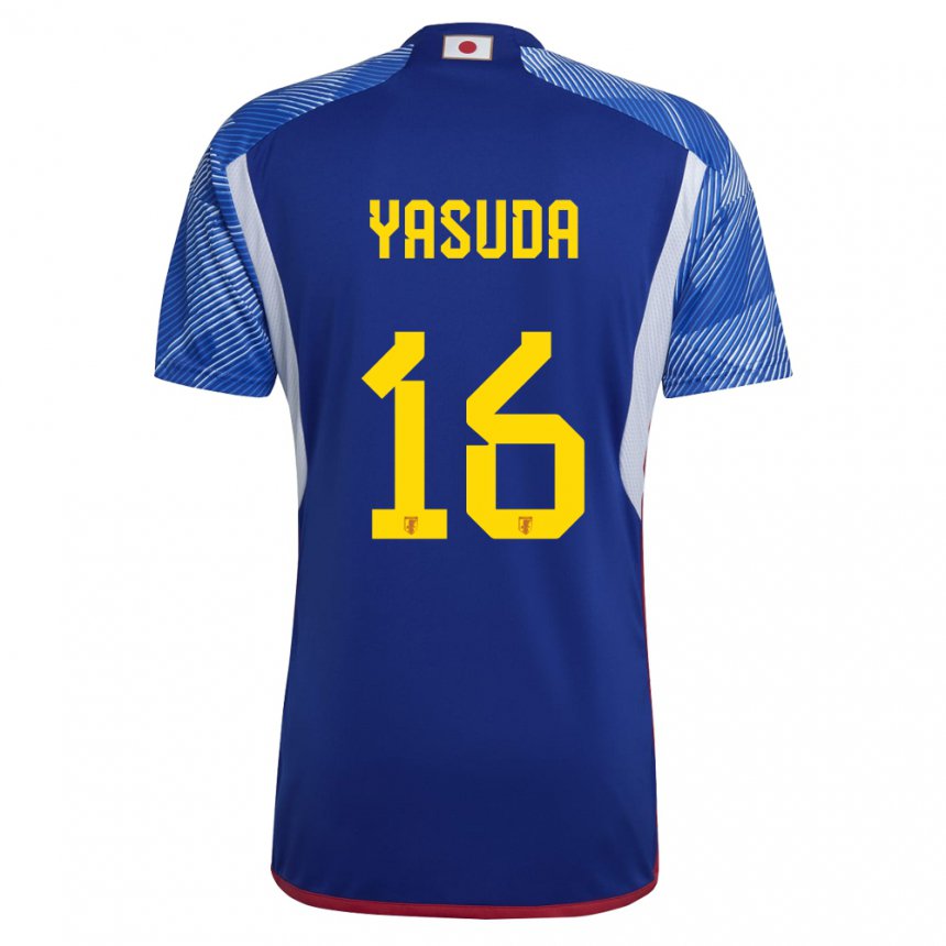 Hombre Camiseta Japón Kenshin Yasuda #16 Azul Real 1ª Equipación 22-24 La Camisa Argentina