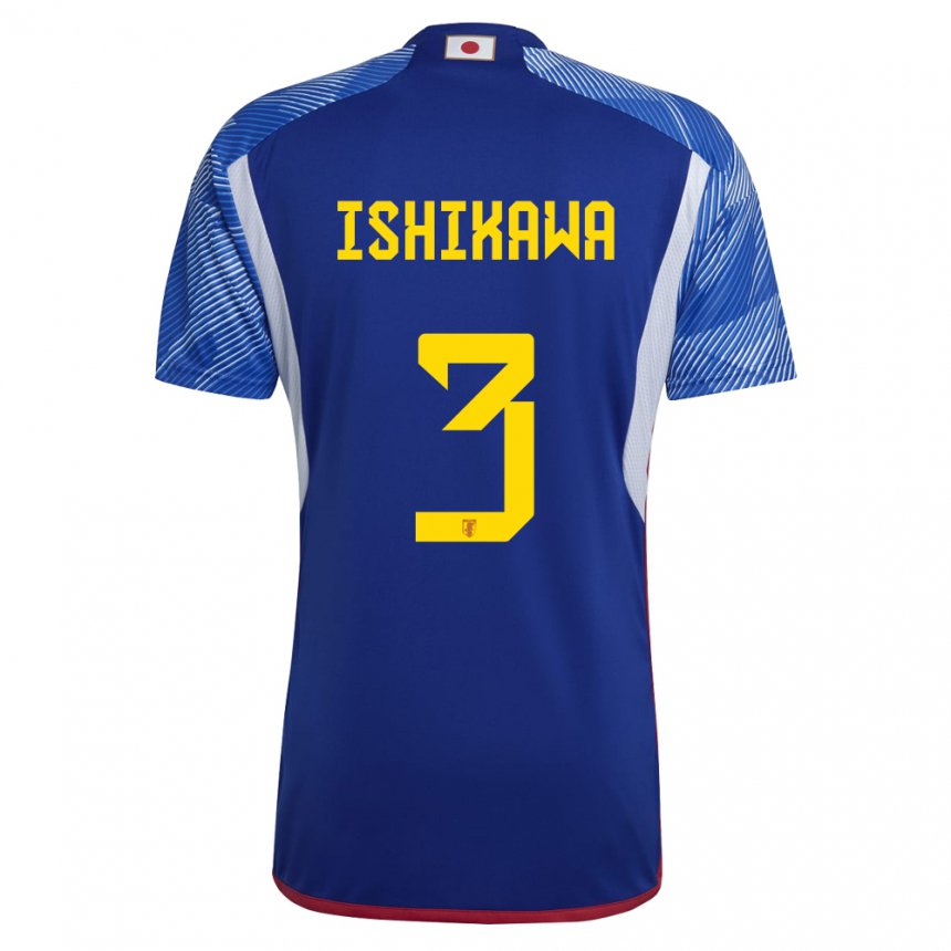 Hombre Camiseta Japón Seita Ishikawa #3 Azul Real 1ª Equipación 22-24 La Camisa Argentina