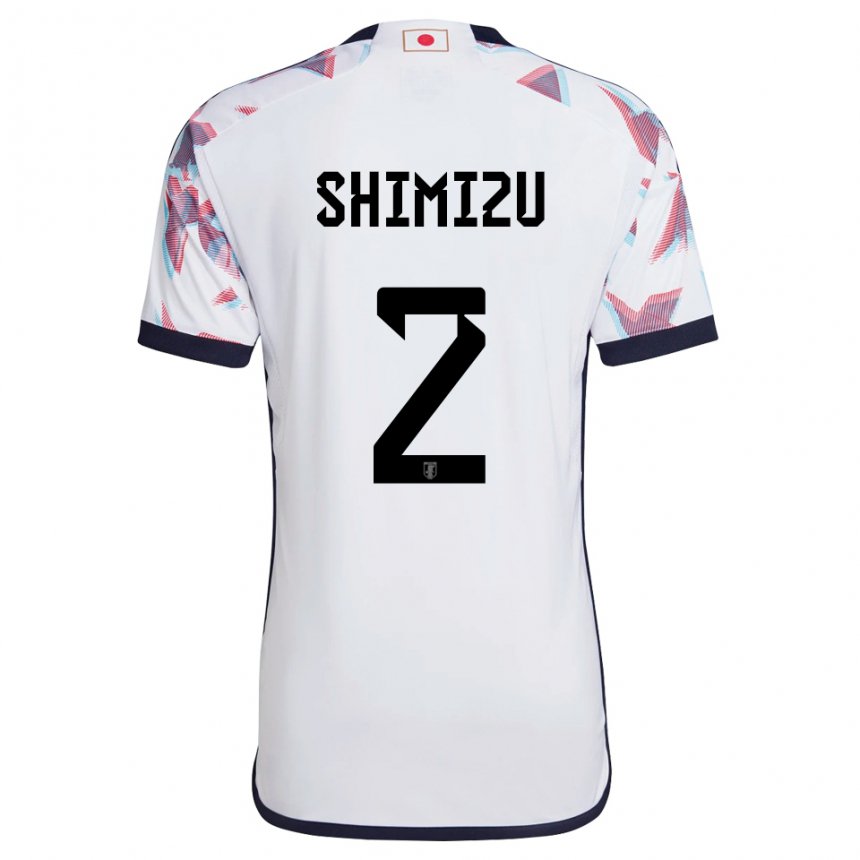 Hombre Camiseta Japón Risa Shimizu #2 Blanco 2ª Equipación 22-24 La Camisa Argentina