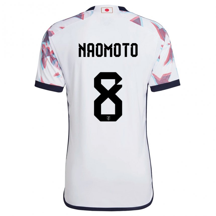 Hombre Camiseta Japón Hikaru Naomoto #8 Blanco 2ª Equipación 22-24 La Camisa Argentina