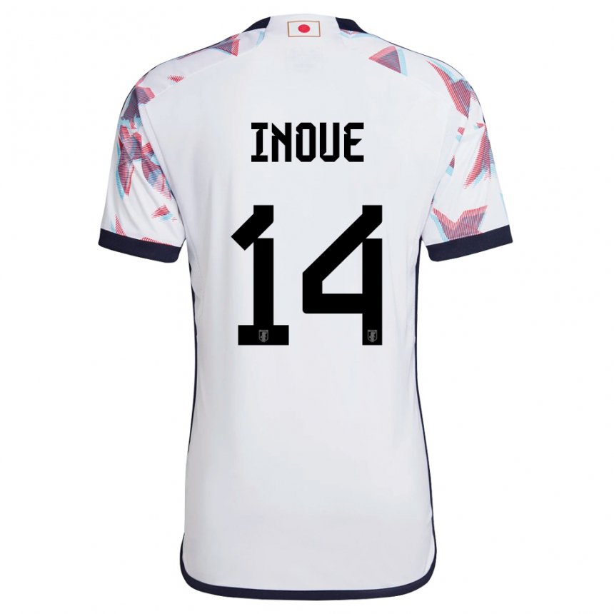 Hombre Camiseta Japón Ayaka Inoue #14 Blanco 2ª Equipación 22-24 La Camisa Argentina