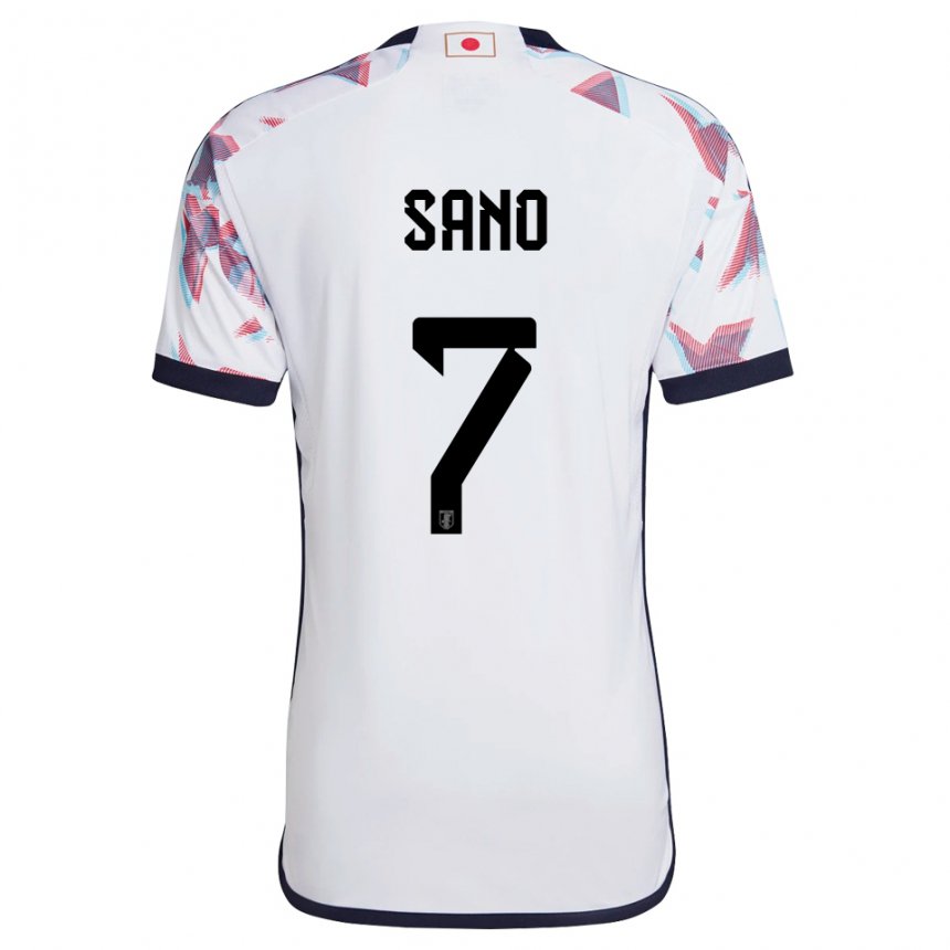 Hombre Camiseta Japón Kodai Sano #7 Blanco 2ª Equipación 22-24 La Camisa Argentina