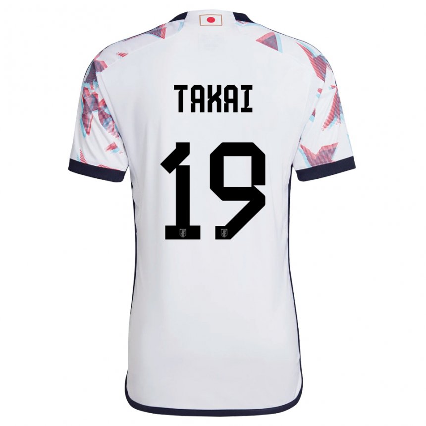 Hombre Camiseta Japón Kota Takai #19 Blanco 2ª Equipación 22-24 La Camisa Argentina