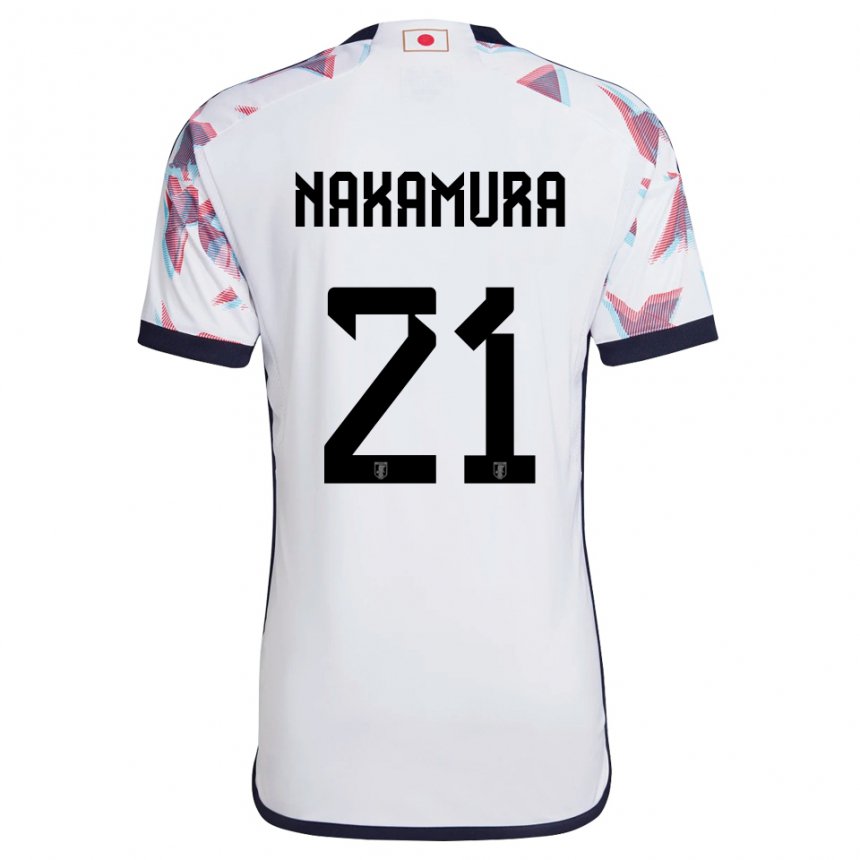 Hombre Camiseta Japón Jiro Nakamura #21 Blanco 2ª Equipación 22-24 La Camisa Argentina