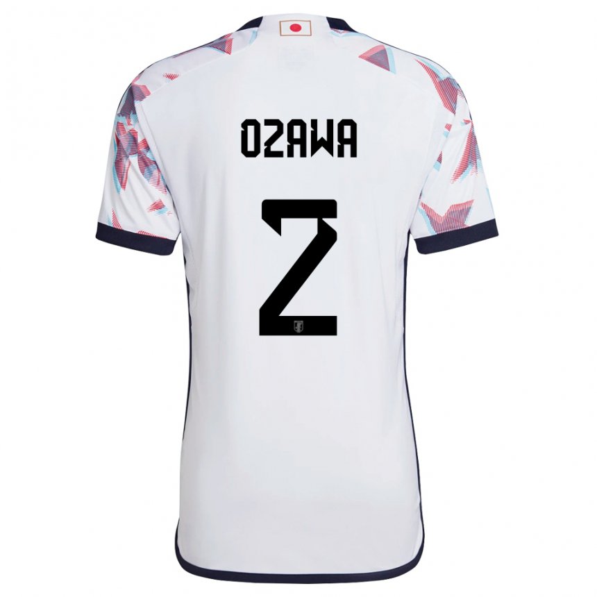 Hombre Camiseta Japón Haruki Ozawa #2 Blanco 2ª Equipación 22-24 La Camisa Argentina