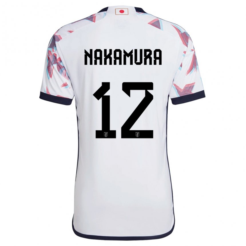 Hombre Camiseta Japón Keisuke Nakamura #12 Blanco 2ª Equipación 22-24 La Camisa Argentina