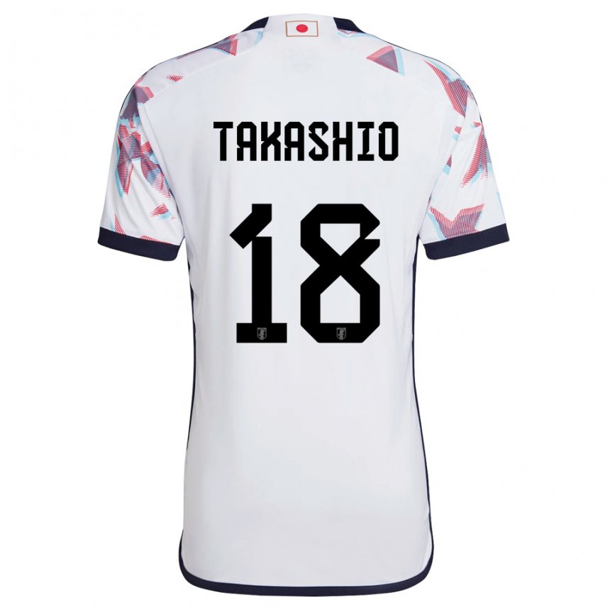 Hombre Camiseta Japón Hayase Takashio #18 Blanco 2ª Equipación 22-24 La Camisa Argentina