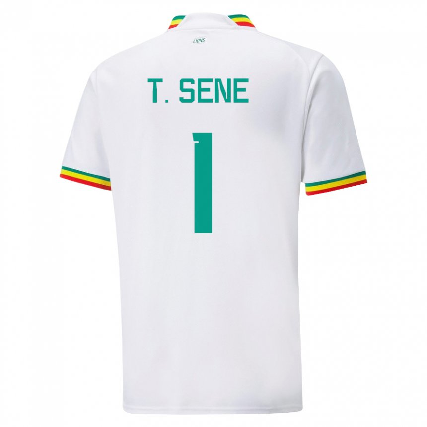 Mujer Camiseta Senegal Thiaba Gueye Sene #1 Blanco 1ª Equipación 22-24 La Camisa Argentina