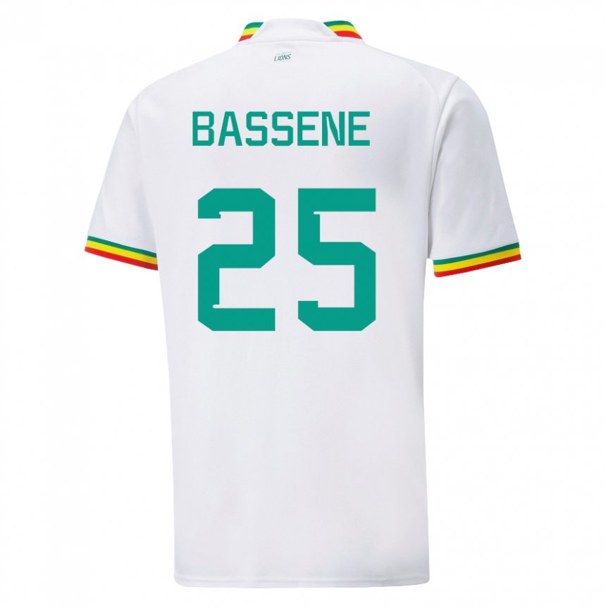 Mujer Camiseta Senegal Pascaline Bassene #25 Blanco 1ª Equipación 22-24 La Camisa Argentina