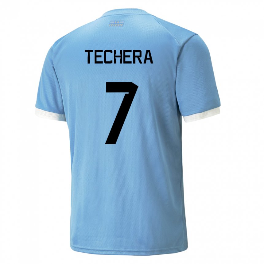 Mujer Camiseta Uruguay Facundo Techera #7 Azul 1ª Equipación 22-24 La Camisa Argentina