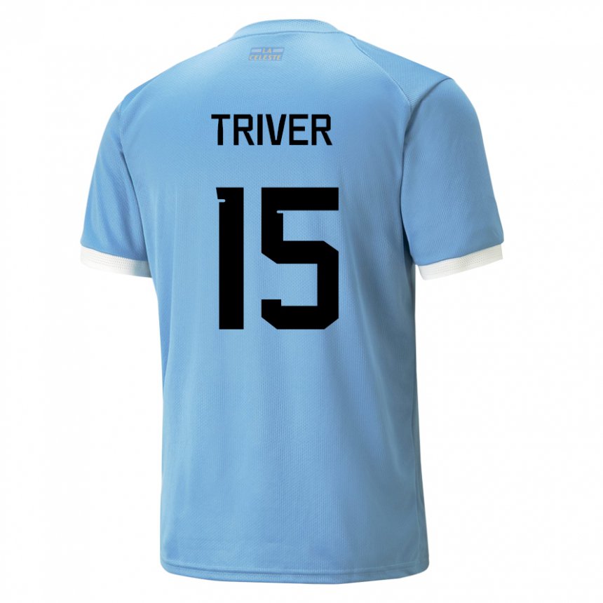 Mujer Camiseta Uruguay Francisco Triver #15 Azul 1ª Equipación 22-24 La Camisa Argentina