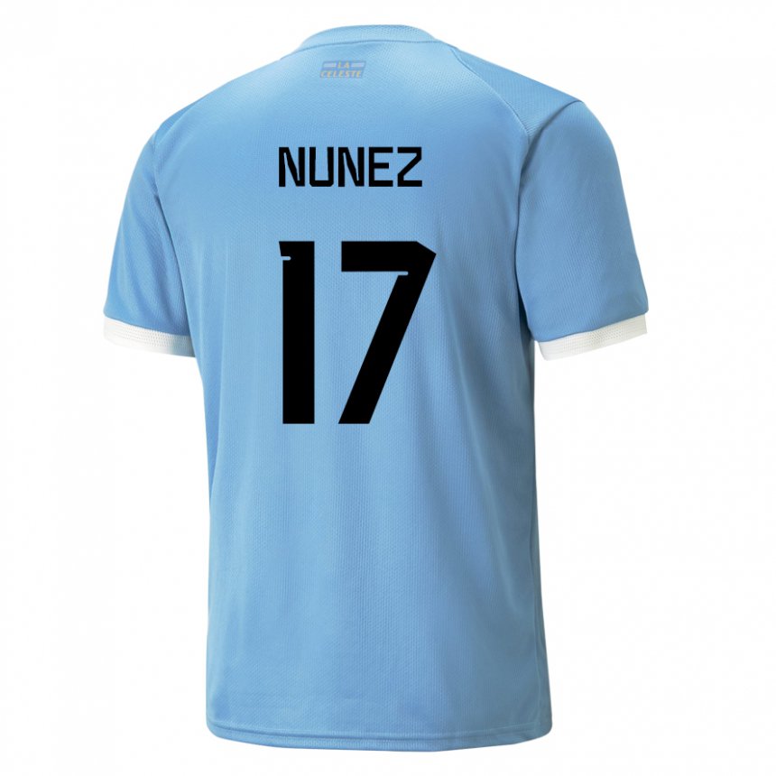 Mujer Camiseta Uruguay Facundo Nunez #17 Azul 1ª Equipación 22-24 La Camisa Argentina