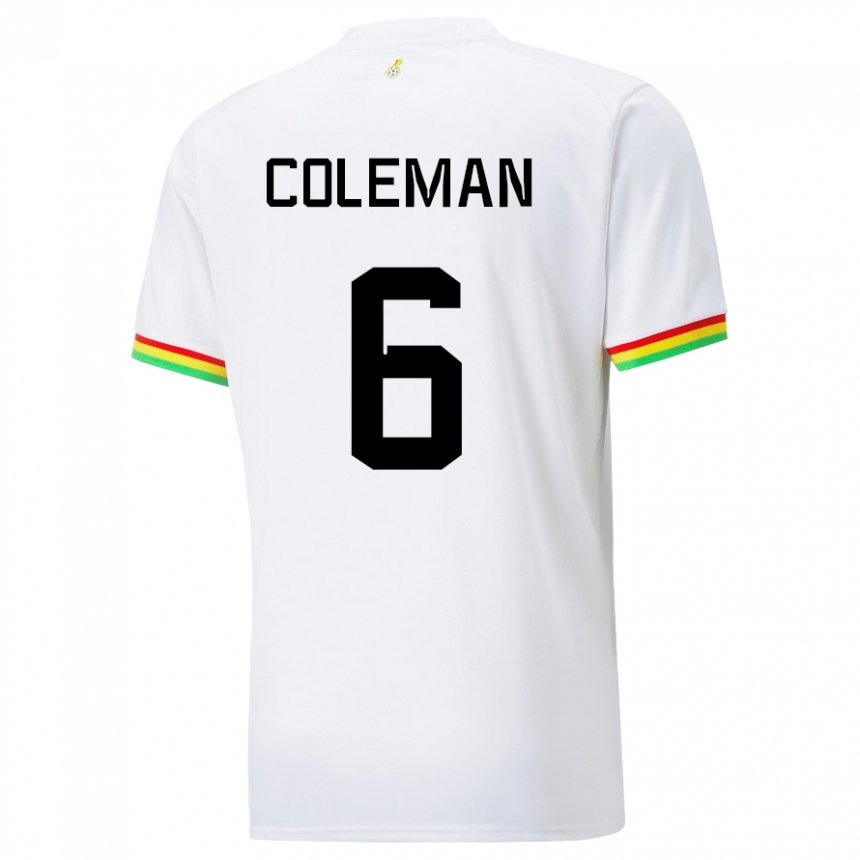 Mujer Camiseta Ghana Ellen Coleman #6 Blanco 1ª Equipación 22-24 La Camisa Argentina