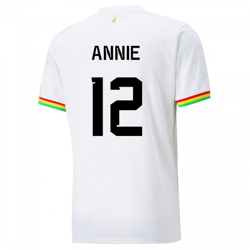 Mujer Camiseta Ghana Henrietta Annie #12 Blanco 1ª Equipación 22-24 La Camisa Argentina