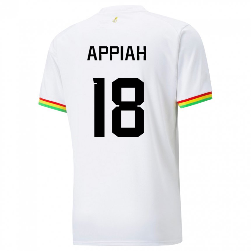 Mujer Camiseta Ghana Veronica Appiah #18 Blanco 1ª Equipación 22-24 La Camisa Argentina