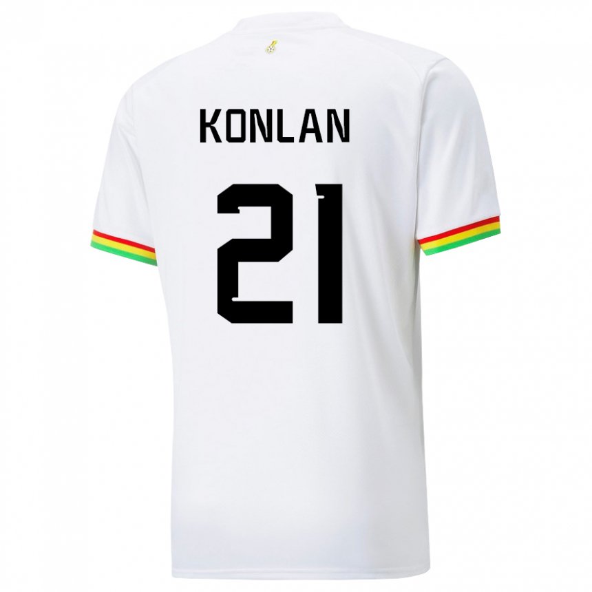Mujer Camiseta Ghana Cynthia Konlan #21 Blanco 1ª Equipación 22-24 La Camisa Argentina