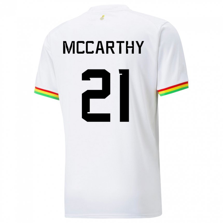 Mujer Camiseta Ghana Kerrie Mccarthy #21 Blanco 1ª Equipación 22-24 La Camisa Argentina