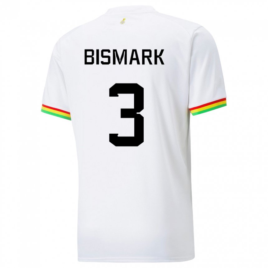 Mujer Camiseta Ghana Anim Bismark #3 Blanco 1ª Equipación 22-24 La Camisa Argentina