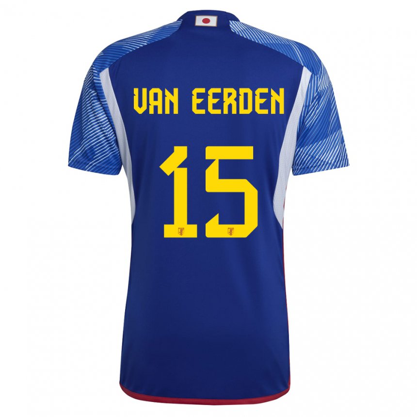 Mujer Camiseta Japón Shawn Van Eerden #15 Azul Real 1ª Equipación 22-24 La Camisa Argentina