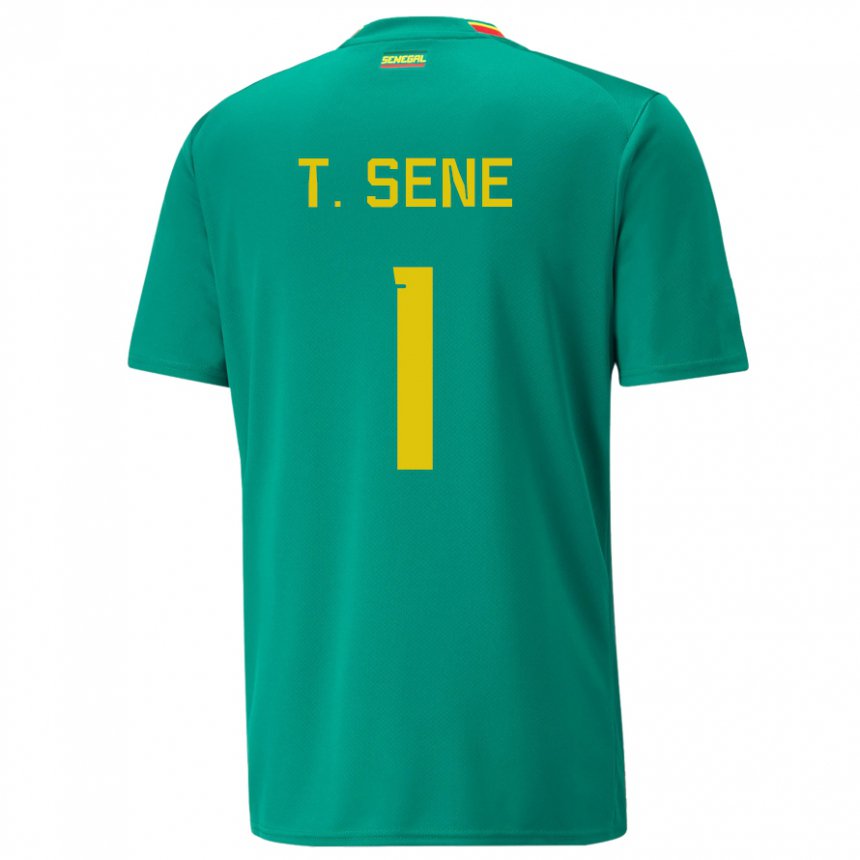 Mujer Camiseta Senegal Thiaba Gueye Sene #1 Verde 2ª Equipación 22-24 La Camisa Argentina