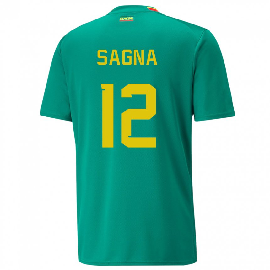 Mujer Camiseta Senegal Safietou Sagna #12 Verde 2ª Equipación 22-24 La Camisa Argentina