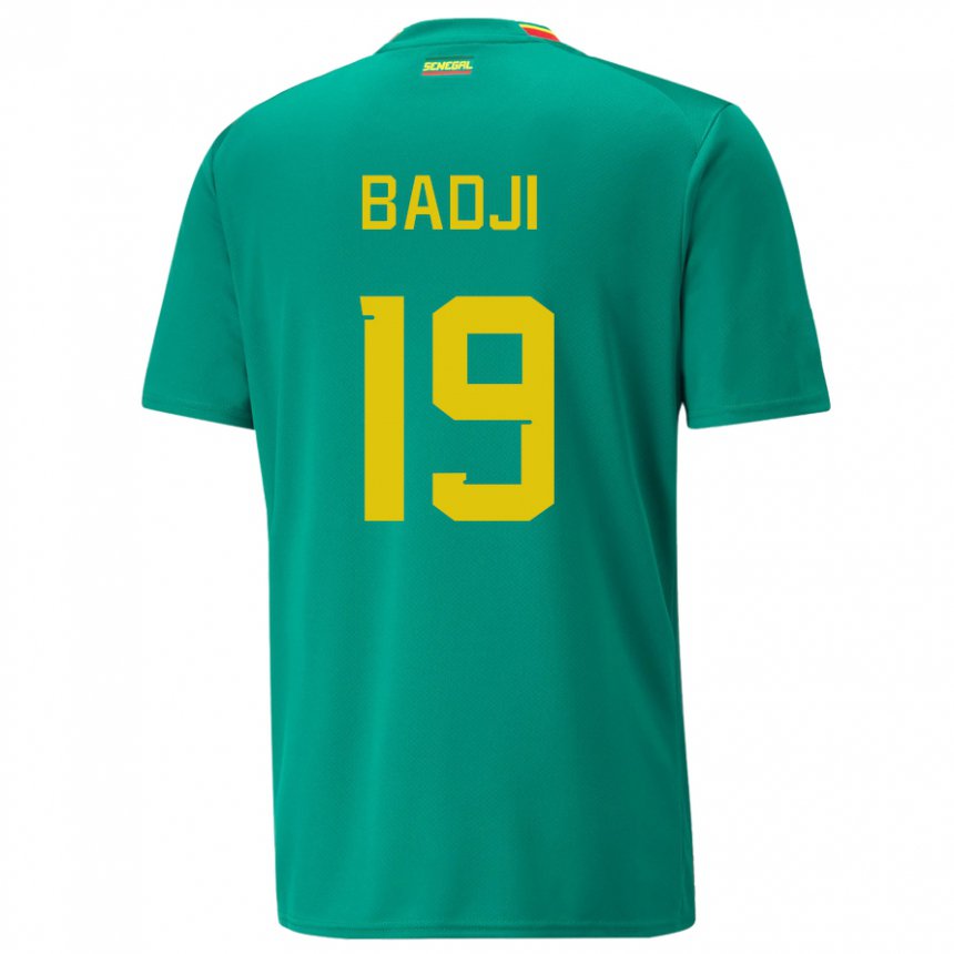 Mujer Camiseta Senegal Youssouph Badji #19 Verde 2ª Equipación 22-24 La Camisa Argentina