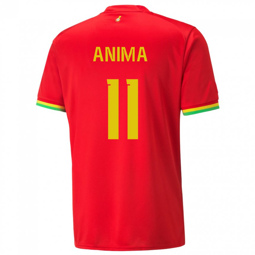 Mujer Camiseta Ghana Naomi Anima #11 Rojo 2ª Equipación 22-24 La Camisa Argentina