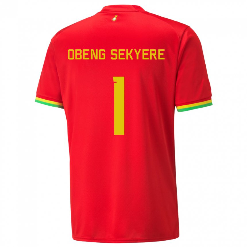 Mujer Camiseta Ghana Gregory Obeng Sekyere #1 Rojo 2ª Equipación 22-24 La Camisa Argentina