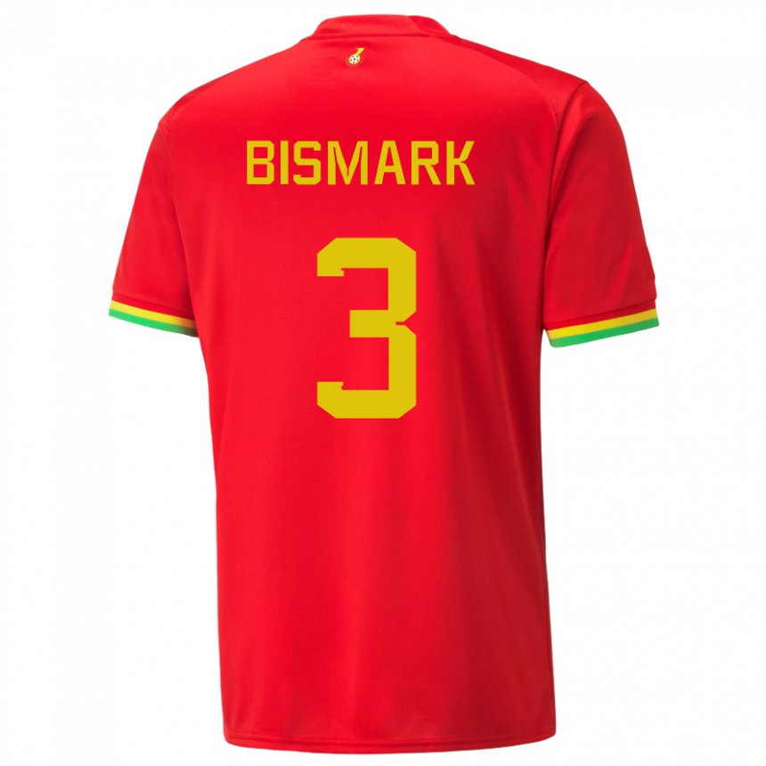 Mujer Camiseta Ghana Anim Bismark #3 Rojo 2ª Equipación 22-24 La Camisa Argentina