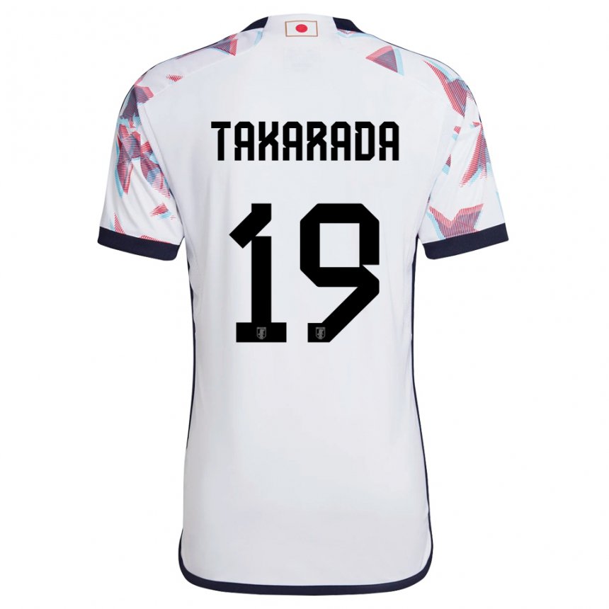 Mujer Camiseta Japón Saori Takarada #19 Blanco 2ª Equipación 22-24 La Camisa Argentina