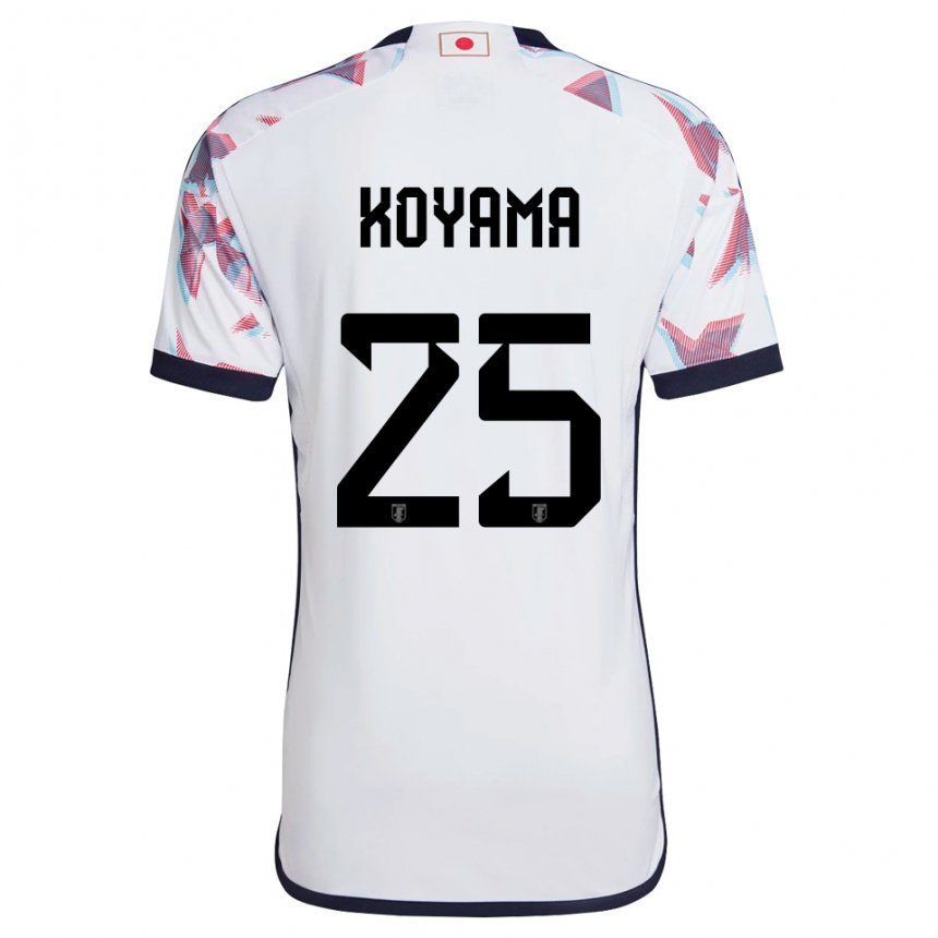 Mujer Camiseta Japón Shinomi Koyama #25 Blanco 2ª Equipación 22-24 La Camisa Argentina
