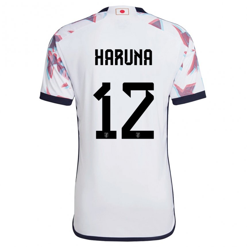 Mujer Camiseta Japón Ryusei Haruna #12 Blanco 2ª Equipación 22-24 La Camisa Argentina