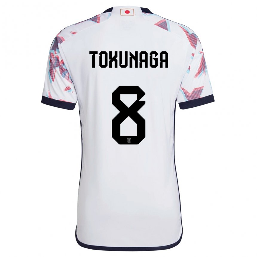 Mujer Camiseta Japón Ryo Tokunaga #8 Blanco 2ª Equipación 22-24 La Camisa Argentina