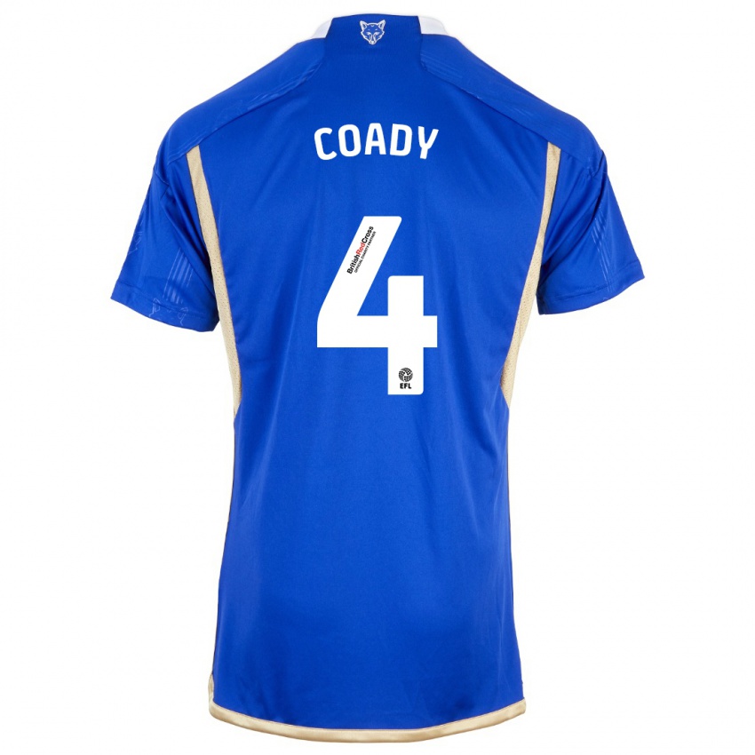 Niño Camiseta Conor Coady #4 Azul 1ª Equipación 2023/24 La Camisa Argentina