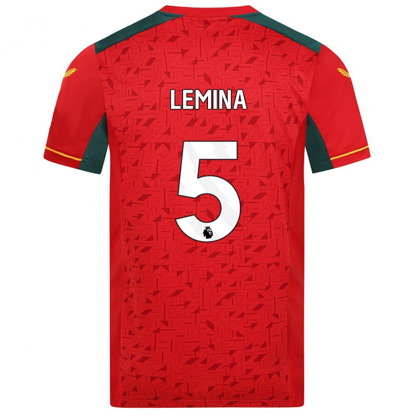 Niño Camiseta Mario Lemina #5 Rojo 2ª Equipación 2023/24 La Camisa Argentina