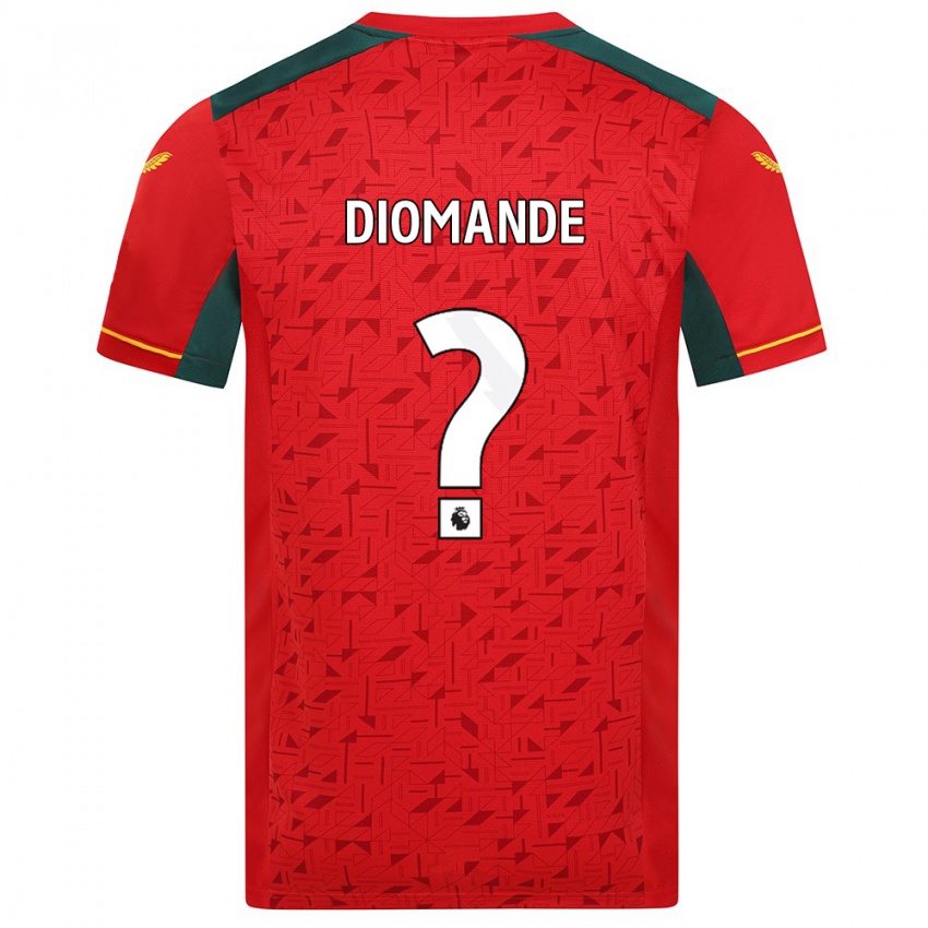 Niño Camiseta Muhamed Diomande #0 Rojo 2ª Equipación 2023/24 La Camisa Argentina