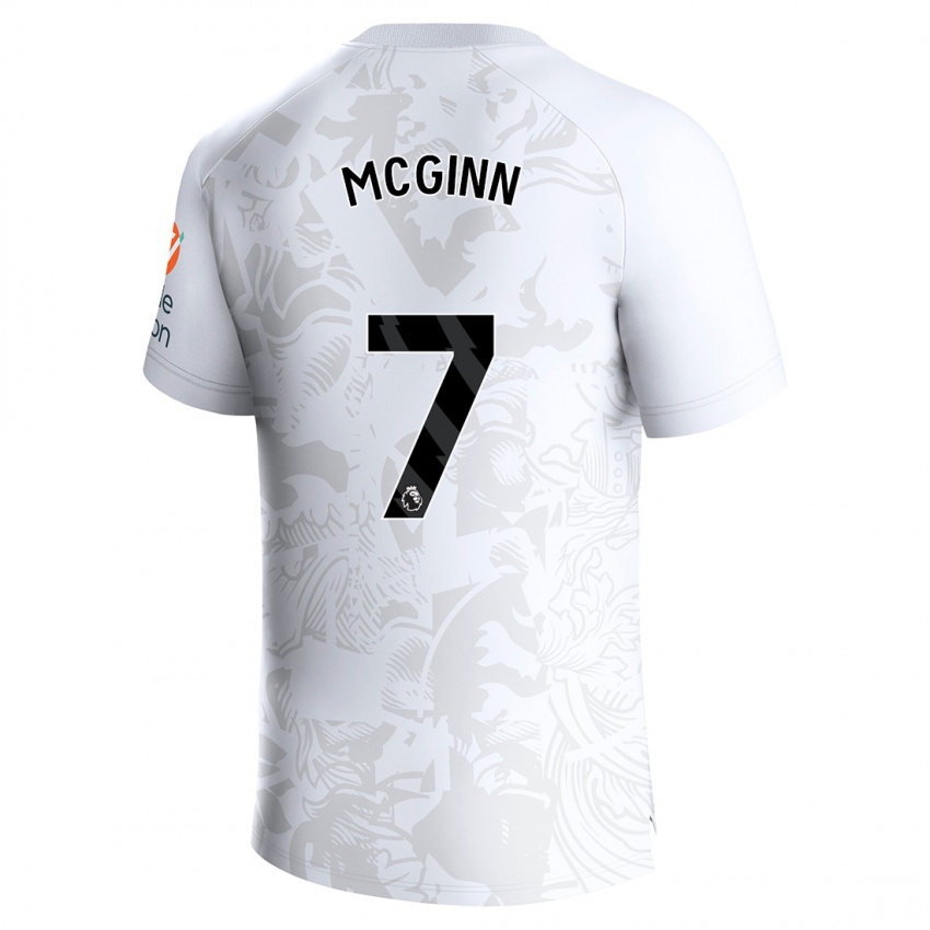 Niño Camiseta John Mcginn #7 Blanco 2ª Equipación 2023/24 La Camisa Argentina
