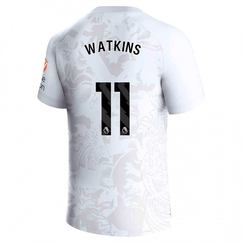 Niño Camiseta Ollie Watkins #11 Blanco 2ª Equipación 2023/24 La Camisa Argentina