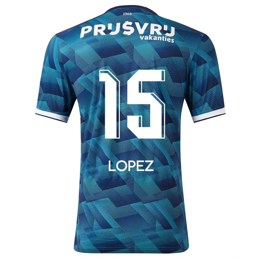 Niño Camiseta Marcos López #15 Azul 2ª Equipación 2023/24 La Camisa Argentina