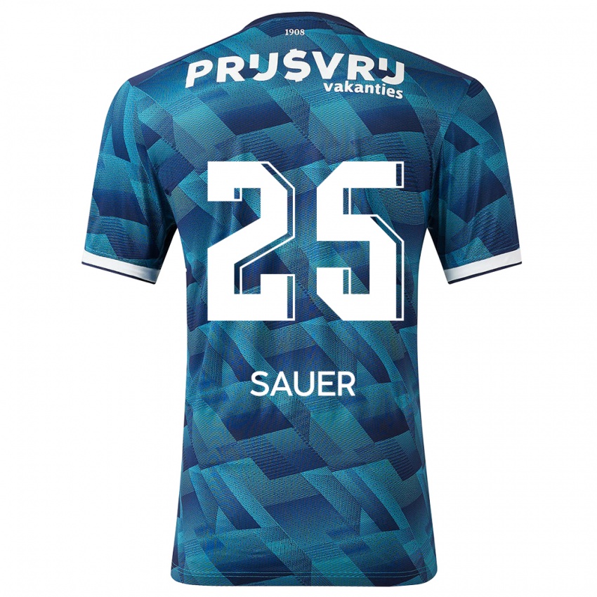 Niño Camiseta Leo Sauer #25 Azul 2ª Equipación 2023/24 La Camisa Argentina