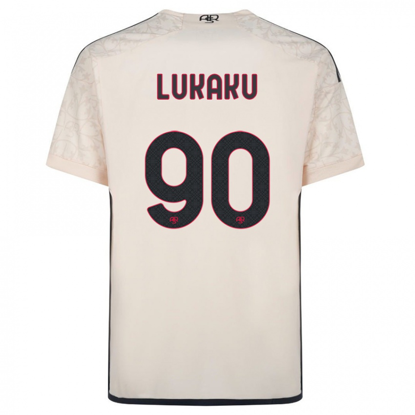 Niño Camiseta Romelu Lukaku #90 Blanquecino 2ª Equipación 2023/24 La Camisa Argentina