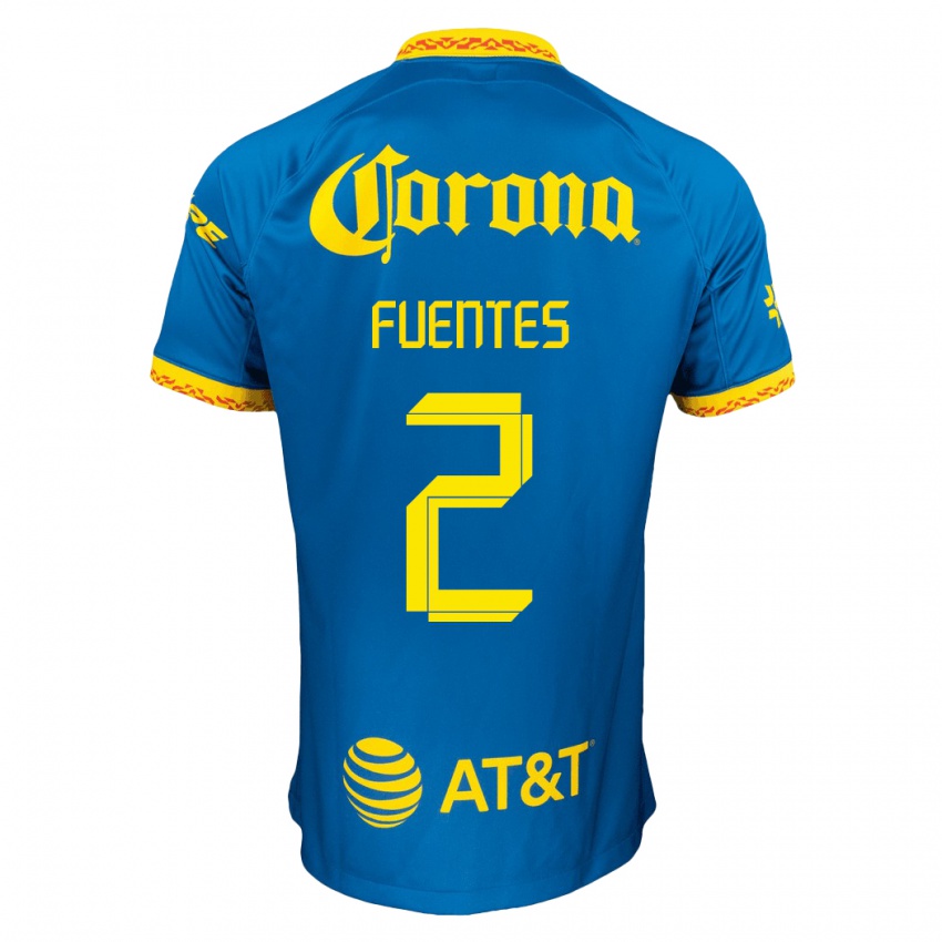 Niño Camiseta Luis Fuentes #2 Azul 2ª Equipación 2023/24 La Camisa Argentina