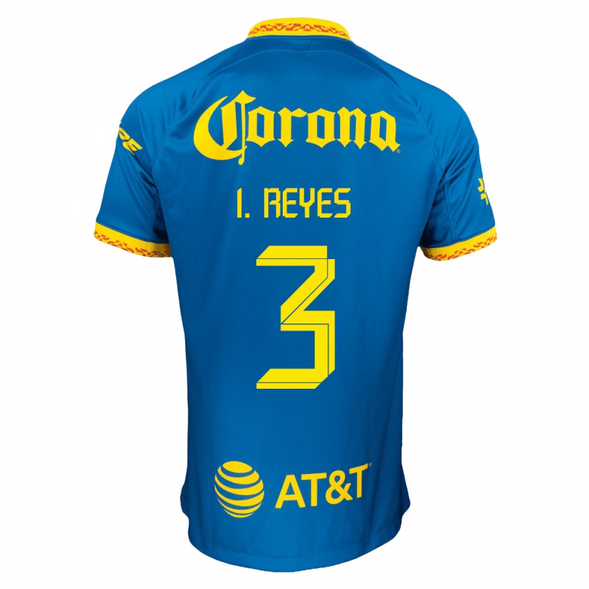 Niño Camiseta Israel Reyes #3 Azul 2ª Equipación 2023/24 La Camisa Argentina