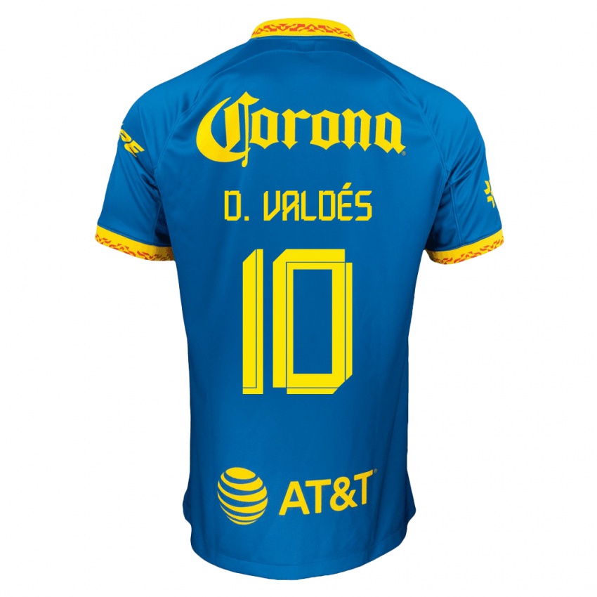 Niño Camiseta Diego Valdés #10 Azul 2ª Equipación 2023/24 La Camisa Argentina