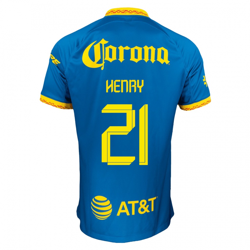 Niño Camiseta Henry Martin #21 Azul 2ª Equipación 2023/24 La Camisa Argentina