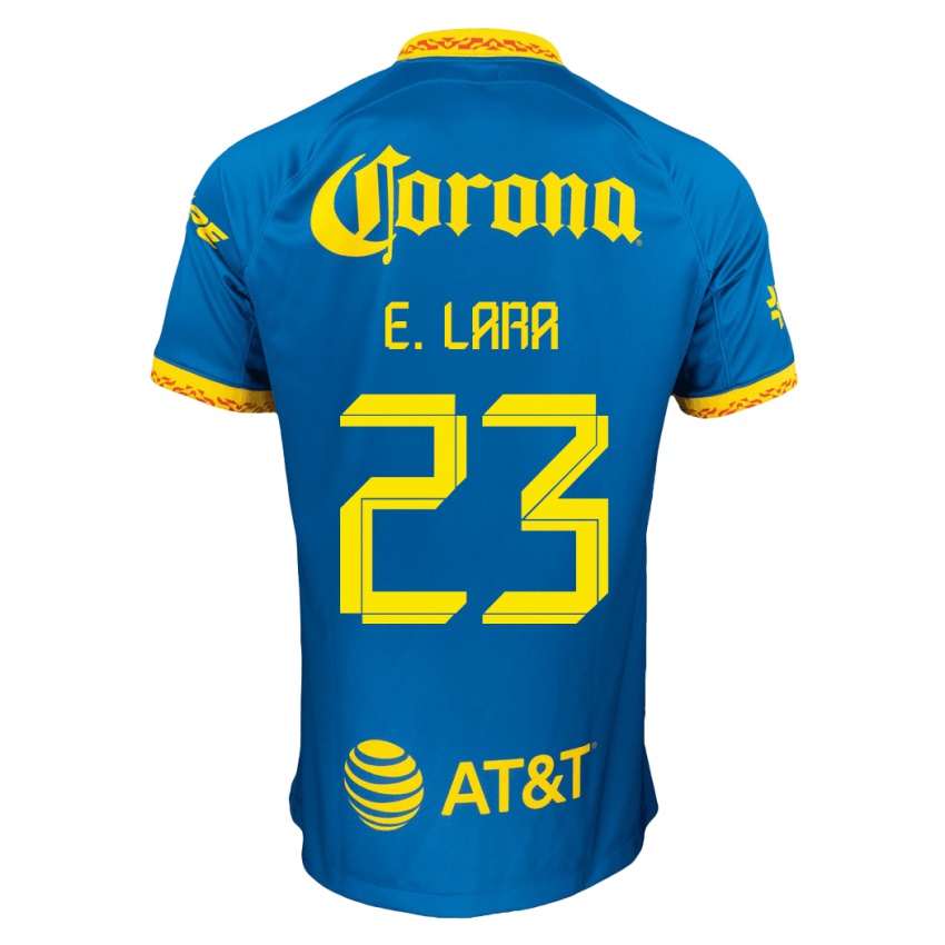 Niño Camiseta Emilio Lara #23 Azul 2ª Equipación 2023/24 La Camisa Argentina
