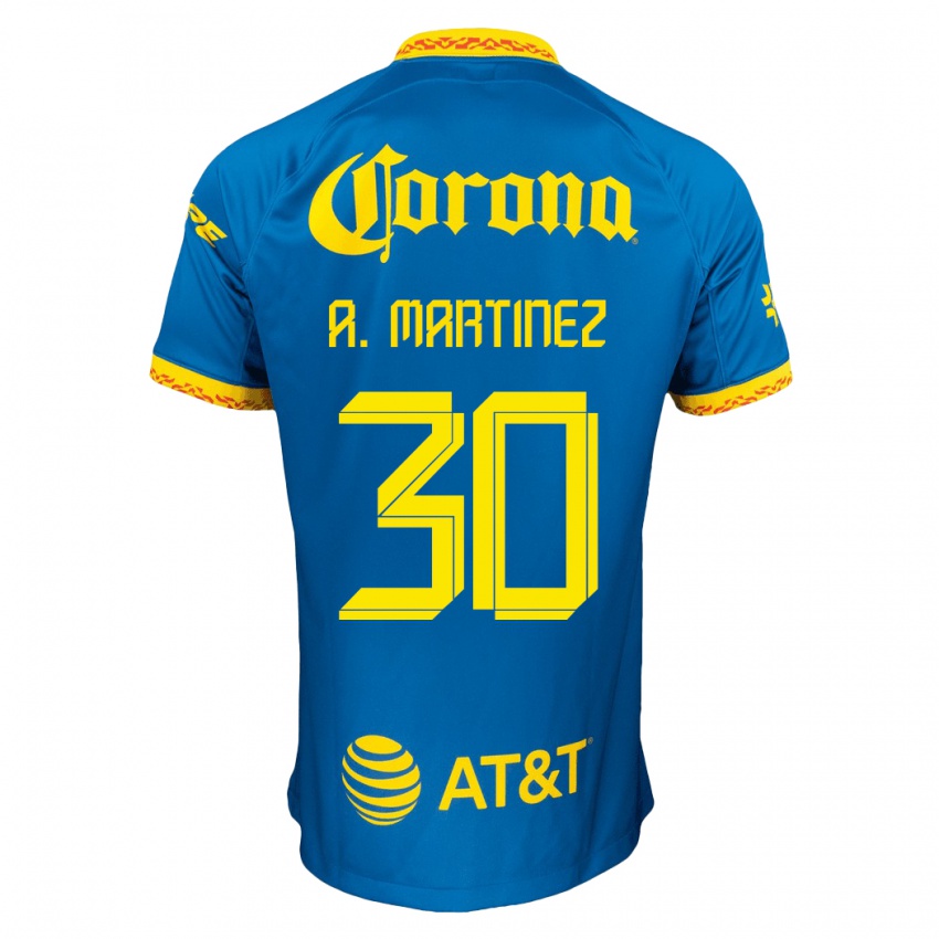 Niño Camiseta Arturo Martínez #30 Azul 2ª Equipación 2023/24 La Camisa Argentina