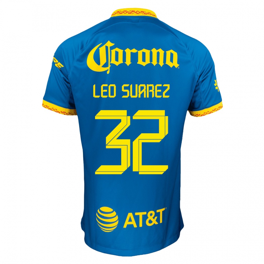 Niño Camiseta Leo Suarez #32 Azul 2ª Equipación 2023/24 La Camisa Argentina