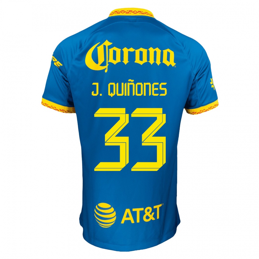 Niño Camiseta Julián Quiñones #33 Azul 2ª Equipación 2023/24 La Camisa Argentina