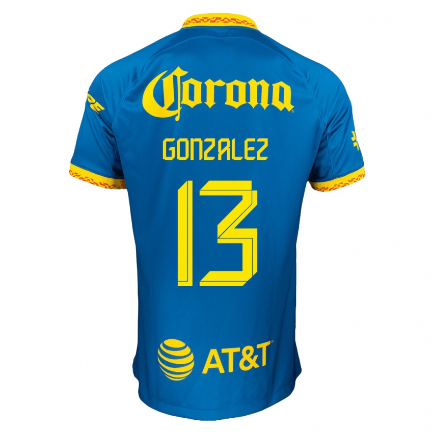 Niño Camiseta Eva Gonzalez #13 Azul 2ª Equipación 2023/24 La Camisa Argentina